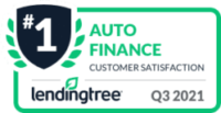 Award for #1 Auto refinance Customer Satisfaction by LendingTree